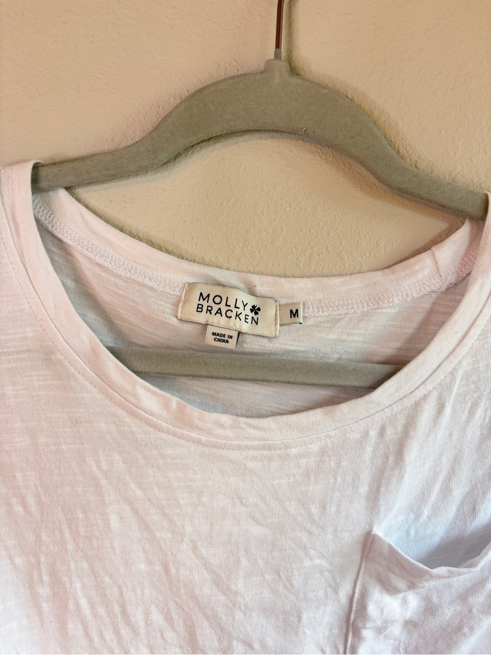 Molly Bracken White Tie-Front Pocket Tee - Picture 3 of 6